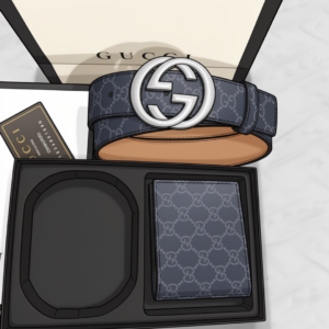 GG Belt & Wallet Set Black