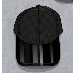GG Leather Cap Black